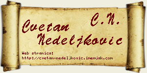 Cvetan Nedeljković vizit kartica